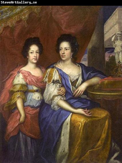 Jerzy Siemiginowski-Eleuter Portrait of Maria Kazimiera with her daughter Teresa Kunegunda.